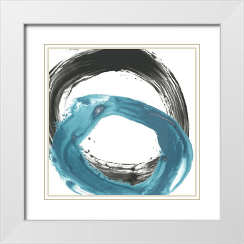 Circular Reaction IX White Modern Wood Framed Art Print with Double Matting by Vess, June Erica