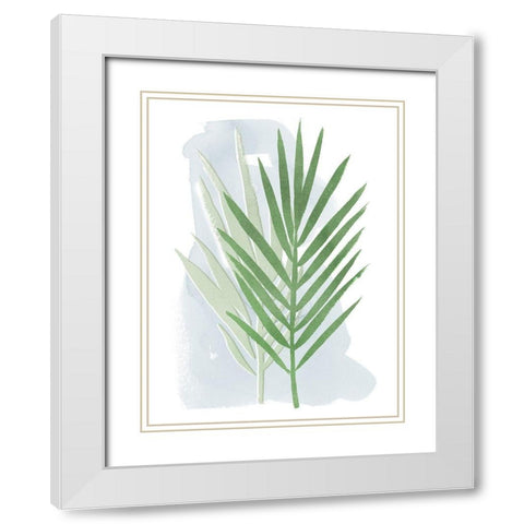 Palm Overlay II White Modern Wood Framed Art Print with Double Matting by Popp, Grace