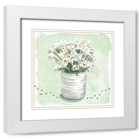 Summer Picnic I White Modern Wood Framed Art Print with Double Matting by Parker, Jennifer Paxton