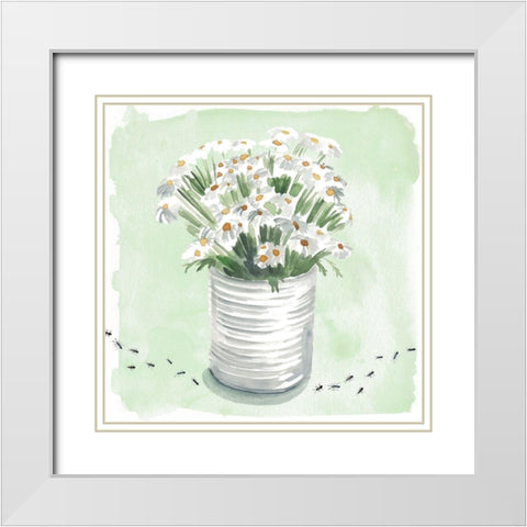 Summer Picnic I White Modern Wood Framed Art Print with Double Matting by Parker, Jennifer Paxton