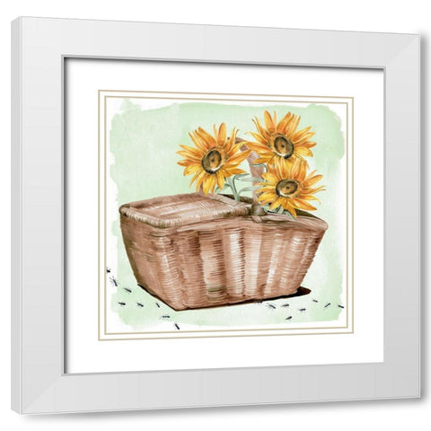 Summer Picnic II White Modern Wood Framed Art Print with Double Matting by Parker, Jennifer Paxton