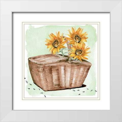 Summer Picnic II White Modern Wood Framed Art Print with Double Matting by Parker, Jennifer Paxton