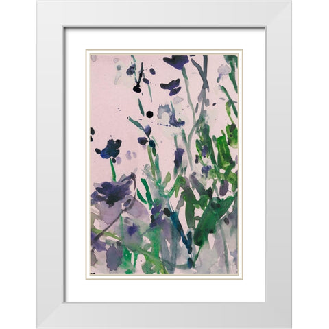 Garden Moment IV White Modern Wood Framed Art Print with Double Matting by Dixon, Samuel