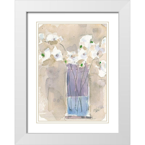 Little Vase I White Modern Wood Framed Art Print with Double Matting by Dixon, Samuel