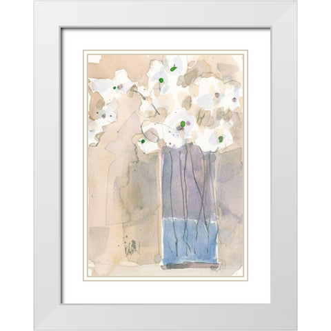 Little Vase II White Modern Wood Framed Art Print with Double Matting by Dixon, Samuel