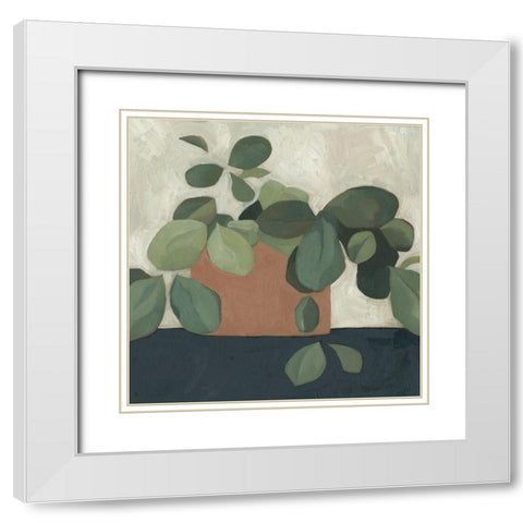 Jade Hoya I White Modern Wood Framed Art Print with Double Matting by Scarvey, Emma