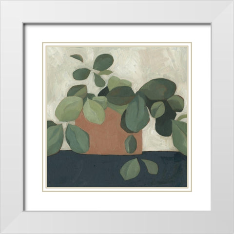 Jade Hoya I White Modern Wood Framed Art Print with Double Matting by Scarvey, Emma