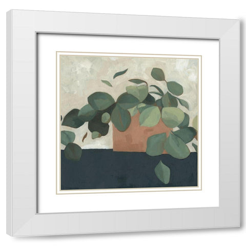 Jade Hoya II White Modern Wood Framed Art Print with Double Matting by Scarvey, Emma