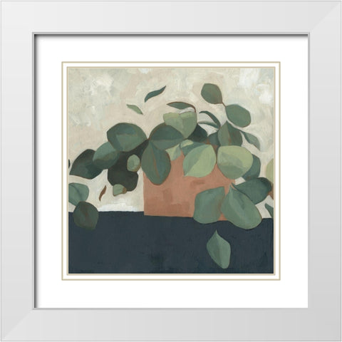 Jade Hoya II White Modern Wood Framed Art Print with Double Matting by Scarvey, Emma