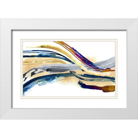 Soundwaves I White Modern Wood Framed Art Print with Double Matting by Popp, Grace
