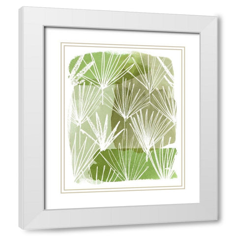 Patch Palms II White Modern Wood Framed Art Print with Double Matting by Popp, Grace