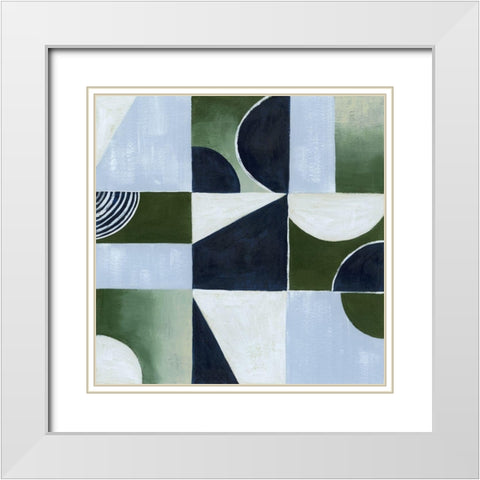 Crop Circles I White Modern Wood Framed Art Print with Double Matting by Popp, Grace