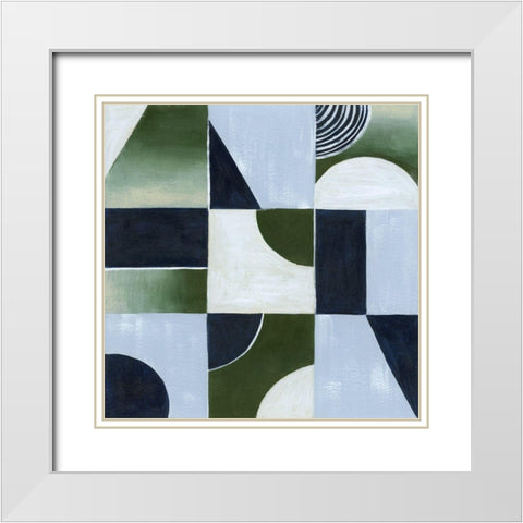 Crop Circles II White Modern Wood Framed Art Print with Double Matting by Popp, Grace