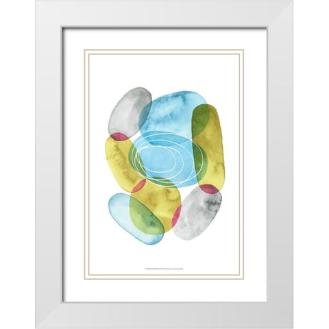 Sunlit Pebbles I White Modern Wood Framed Art Print with Double Matting by Popp, Grace