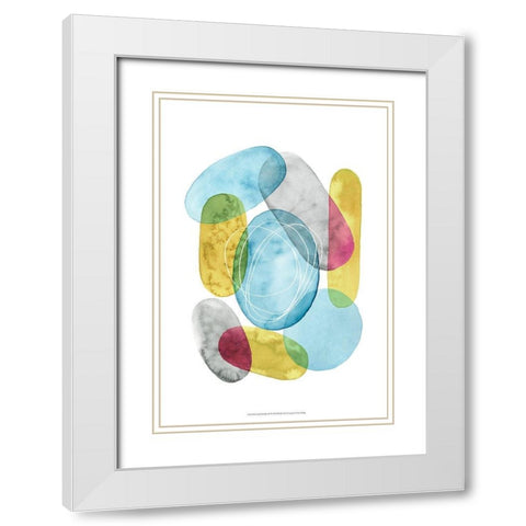 Sunlit Pebbles II White Modern Wood Framed Art Print with Double Matting by Popp, Grace