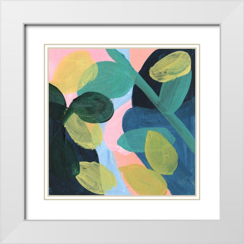 May Branches I White Modern Wood Framed Art Print with Double Matting by Wang, Melissa