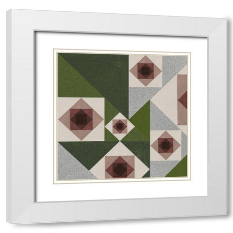 Garden Preview I White Modern Wood Framed Art Print with Double Matting by Wang, Melissa