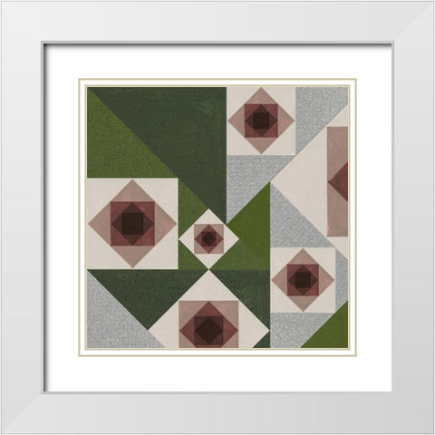 Garden Preview I White Modern Wood Framed Art Print with Double Matting by Wang, Melissa
