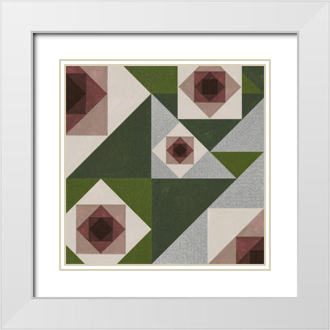 Garden Preview II White Modern Wood Framed Art Print with Double Matting by Wang, Melissa