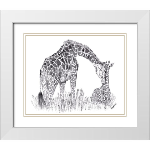 New Beginnings II White Modern Wood Framed Art Print with Double Matting by Wang, Melissa