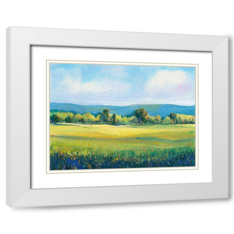 Partly Cloudy I White Modern Wood Framed Art Print with Double Matting by OToole, Tim