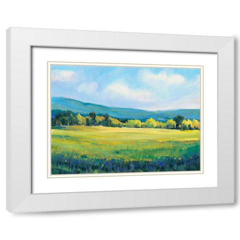 Partly Cloudy II White Modern Wood Framed Art Print with Double Matting by OToole, Tim