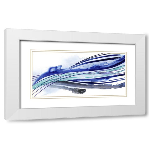 Wave Surge I White Modern Wood Framed Art Print with Double Matting by Popp, Grace
