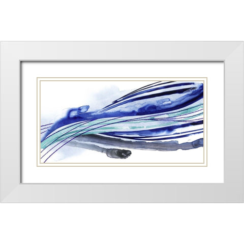 Wave Surge I White Modern Wood Framed Art Print with Double Matting by Popp, Grace