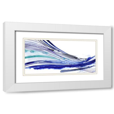 Wave Surge II White Modern Wood Framed Art Print with Double Matting by Popp, Grace