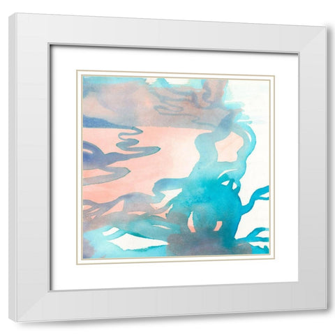Suffusion II White Modern Wood Framed Art Print with Double Matting by Douglas, Jamie