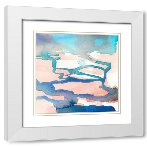 Suffusion IV White Modern Wood Framed Art Print with Double Matting by Douglas, Jamie