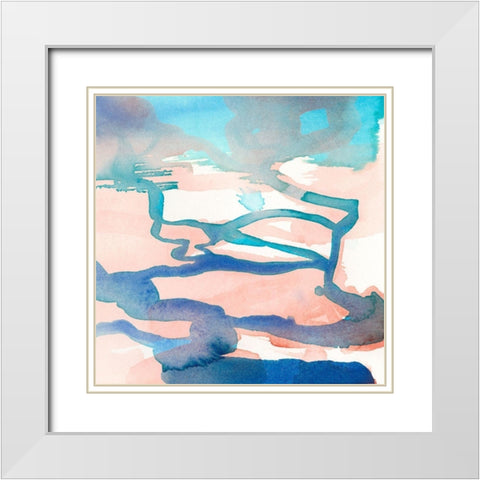 Suffusion IV White Modern Wood Framed Art Print with Double Matting by Douglas, Jamie