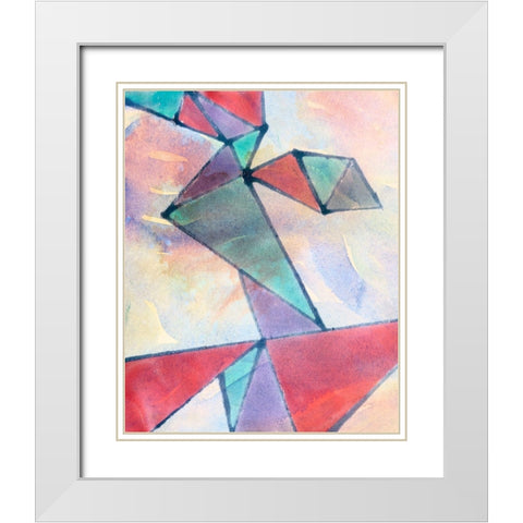 Lucent Shards I White Modern Wood Framed Art Print with Double Matting by Douglas, Jamie