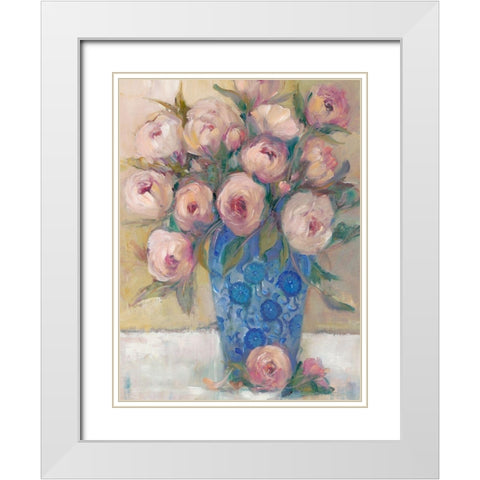 Oriental Bouquet II White Modern Wood Framed Art Print with Double Matting by OToole, Tim