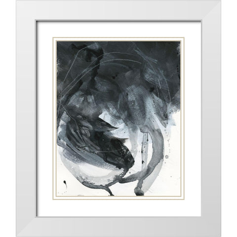 Broken Abstract I White Modern Wood Framed Art Print with Double Matting by Parker, Jennifer Paxton