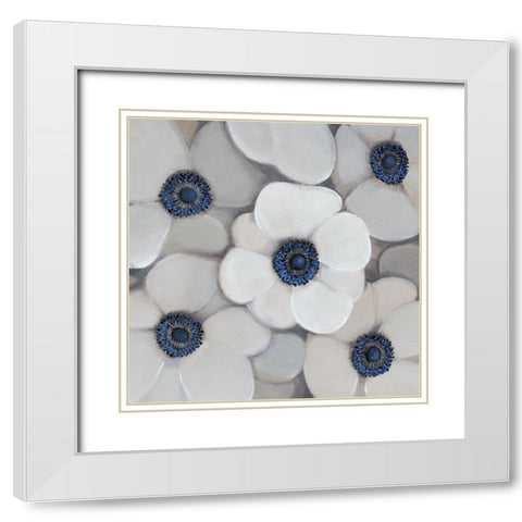 White Anemone I White Modern Wood Framed Art Print with Double Matting by OToole, Tim