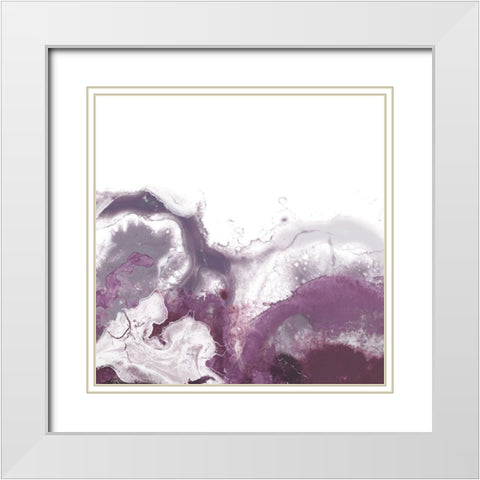 Orchid Wave II White Modern Wood Framed Art Print with Double Matting by Vess, June Erica