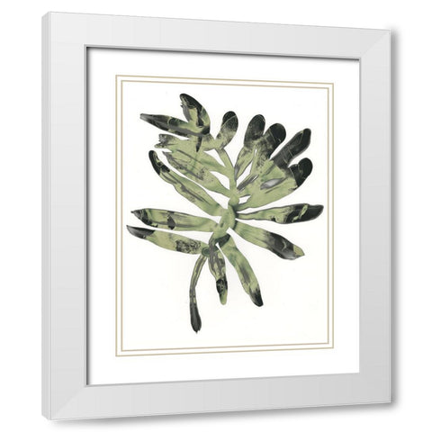 Foliage Fossil V White Modern Wood Framed Art Print with Double Matting by Vess, June Erica