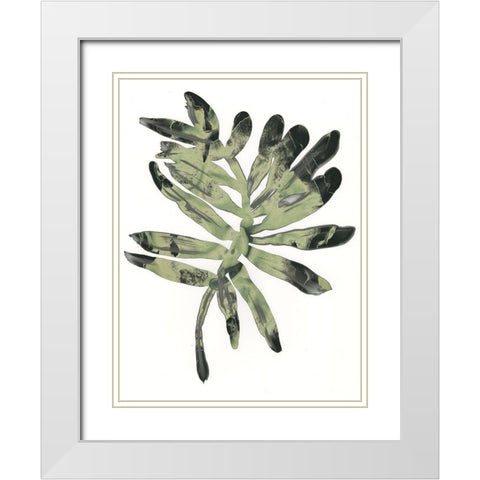 Foliage Fossil V White Modern Wood Framed Art Print with Double Matting by Vess, June Erica