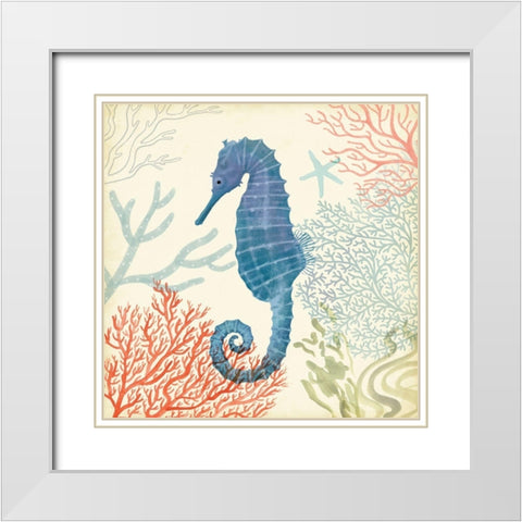 Underwater Whimsy IV White Modern Wood Framed Art Print with Double Matting by Borges, Victoria
