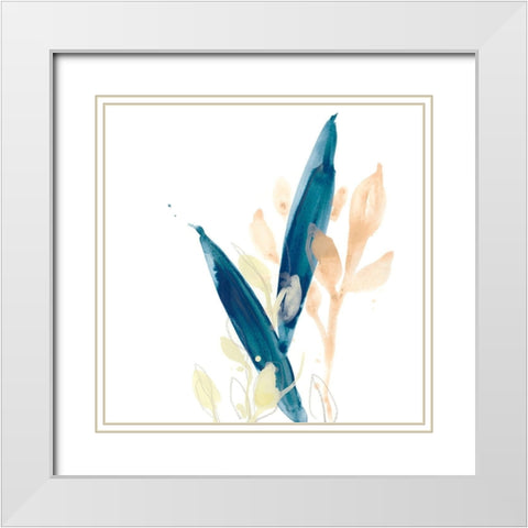 Botany Gesture II White Modern Wood Framed Art Print with Double Matting by Vess, June Erica