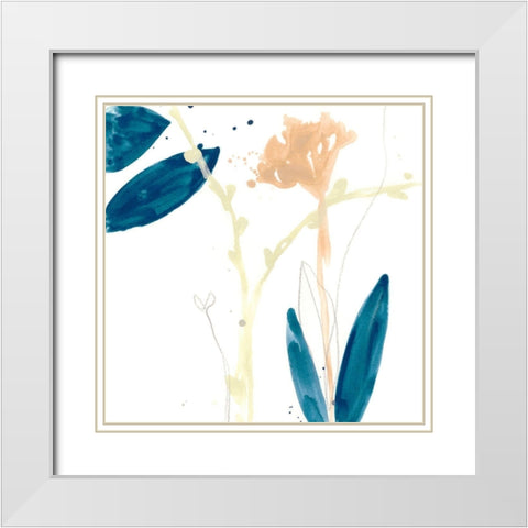 Botany Gesture VII White Modern Wood Framed Art Print with Double Matting by Vess, June Erica
