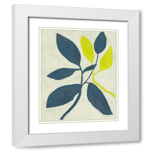 Tropic II White Modern Wood Framed Art Print with Double Matting by Zarris, Chariklia