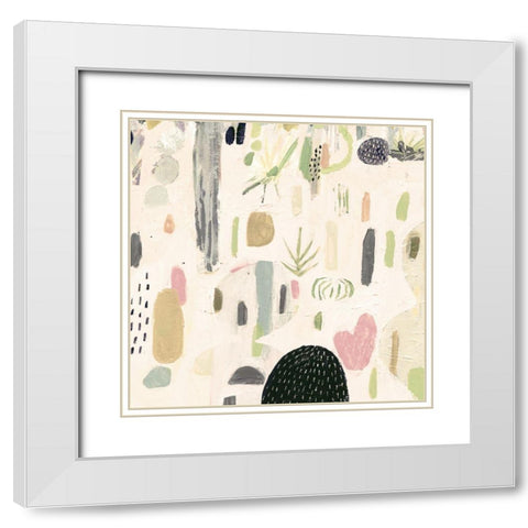 Saguaro Playground II White Modern Wood Framed Art Print with Double Matting by Borges, Victoria