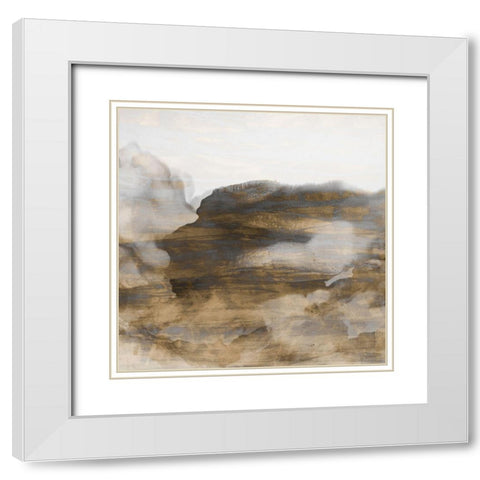 Surface III White Modern Wood Framed Art Print with Double Matting by Jasper, Sisa