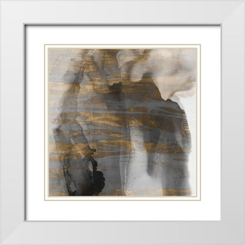 Surface IV White Modern Wood Framed Art Print with Double Matting by Jasper, Sisa