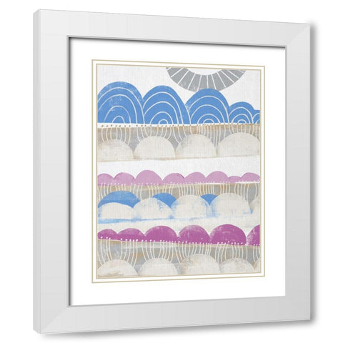 Pink Dream II White Modern Wood Framed Art Print with Double Matting by Deans, Karen
