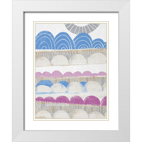 Pink Dream II White Modern Wood Framed Art Print with Double Matting by Deans, Karen