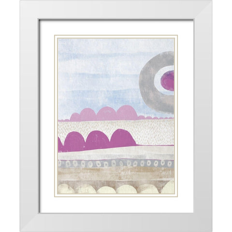 Pink Dream III White Modern Wood Framed Art Print with Double Matting by Deans, Karen