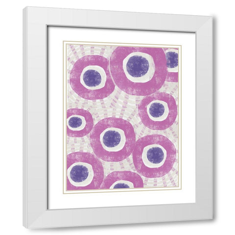 Pink Dream IV White Modern Wood Framed Art Print with Double Matting by Deans, Karen